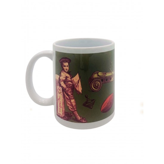 Πορσελάνινη Κούπα - Vintage (σε πράσινο χρώμα)