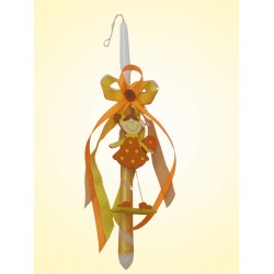 Χειροποίητη πασχαλινή λαμπάδα - Χαμογελαστό κορίτσι