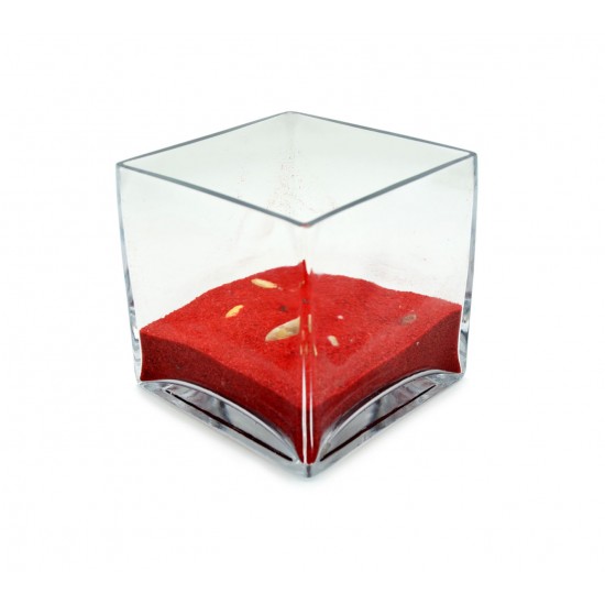 Γυάλινο διακοσμητικό κηροπήγιο με άμμο