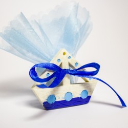 Μπομπονιέρα Βάπτισης  Πέτρινο Καραβάκι