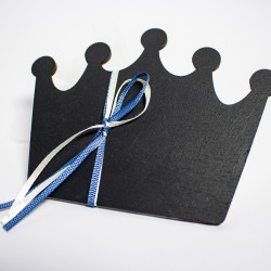 Μπομπονιέρα Βάπτισης Μαυροπίνακας-Κορώνα