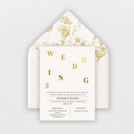 Προσκλητήριο Γάμου με χρυσοτυπία WEDDING