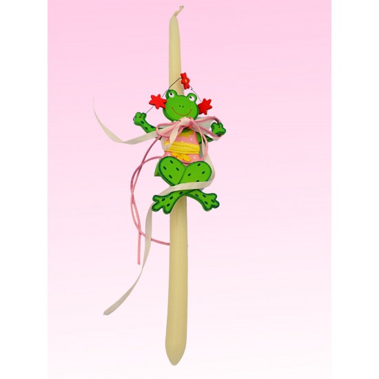 Χειροποίητη πασχαλινή λαμπάδα - Η Βατραχίνα