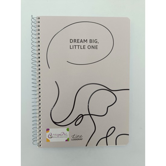 Σπιράλ Τετράδιο Ριγέ Α4 90 Φύλλων 3 Θεμάτων Ελέφαντας