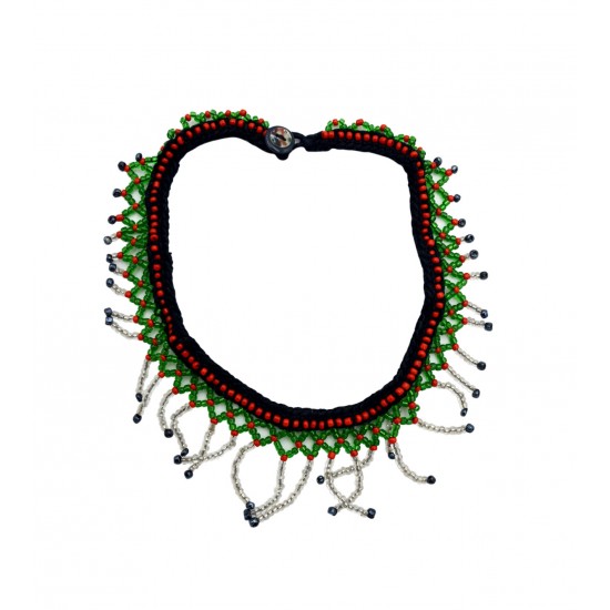 Πλεκτό κολιέ με χάντρες