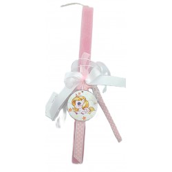 Χειροποίητη Πασχαλινή Λαμπάδα - Ροζ Μονόκερος