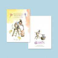 Πασχαλινή Κάρτα Κούνελος και Ριγέ Αβγό