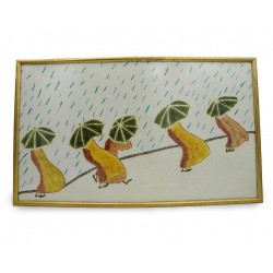Πίνακας "Γυναίκες που κρατούν ομπρέλες"